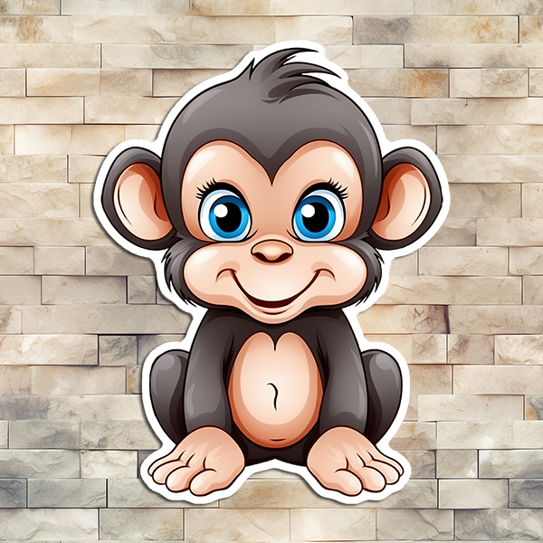 Baby Monkey Vinyl Sticker