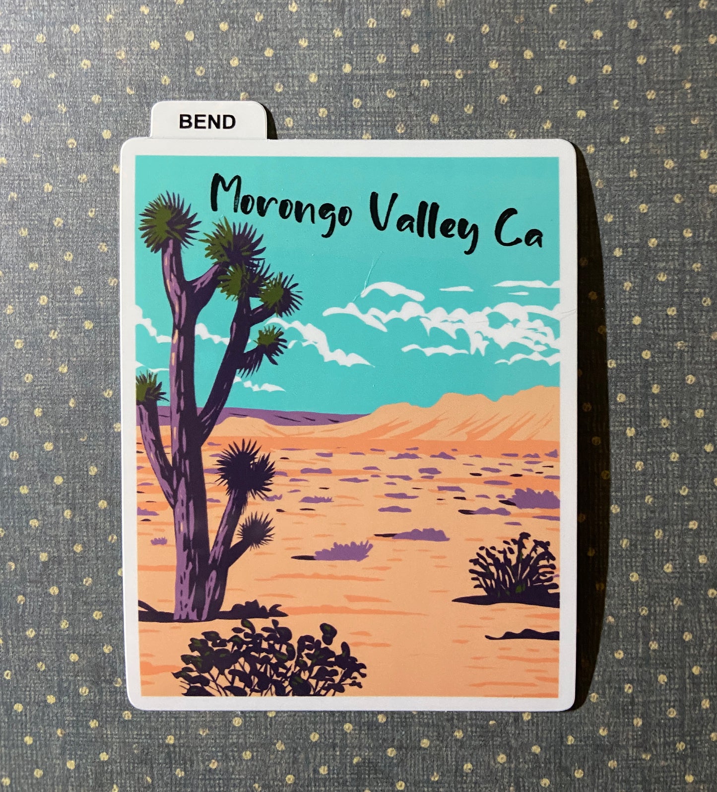 Morongo Valley Landscape with Joshua Tree Vinyl Sticker