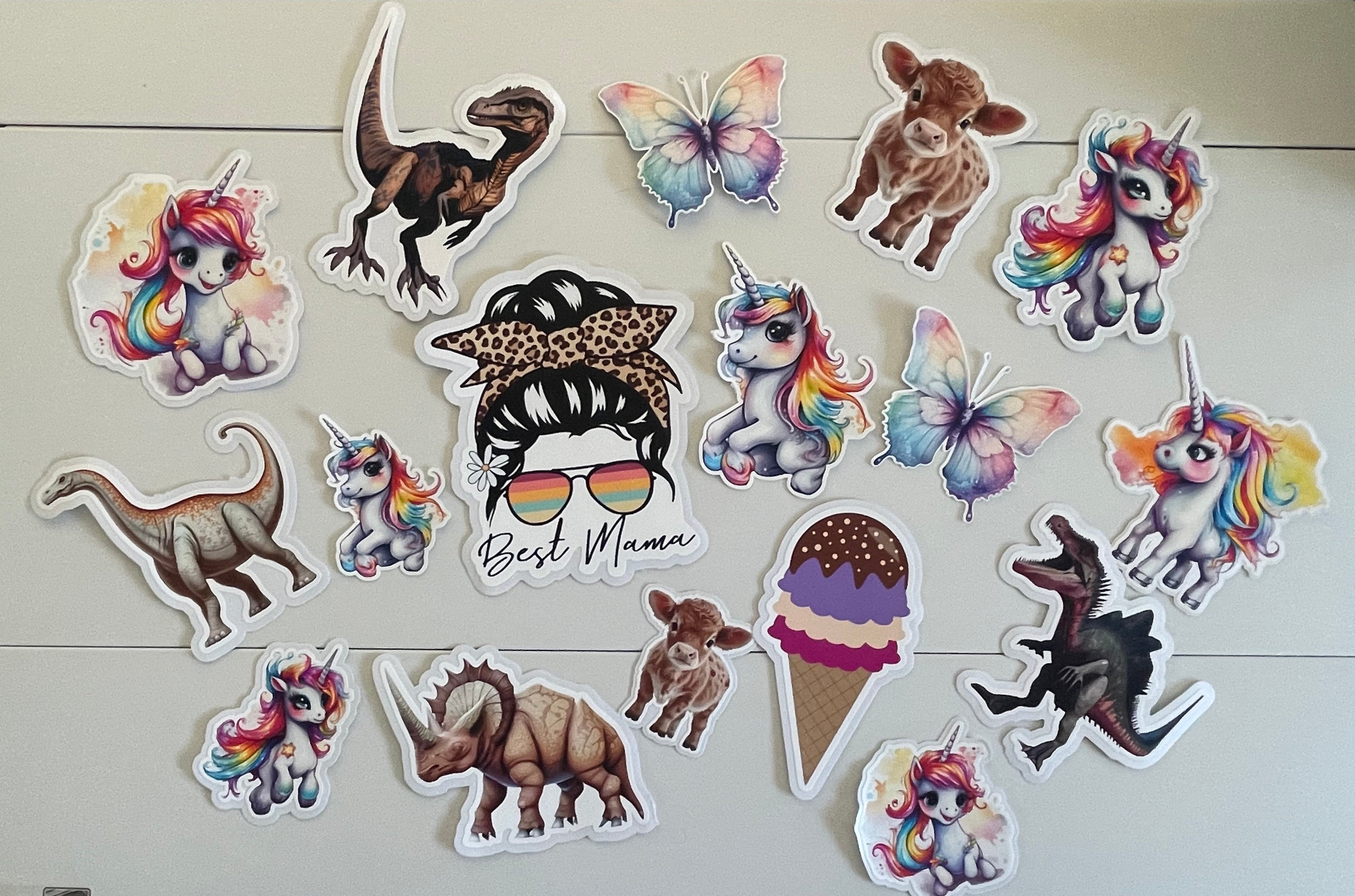 Picture of a Bunch of Stickers Used On Landing Page Vinyl Sticker