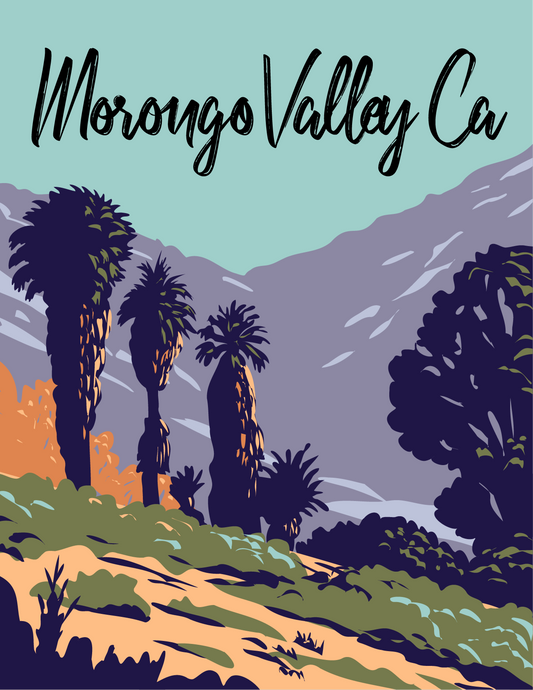 Morongo Vallley Sticker with Palm Trees