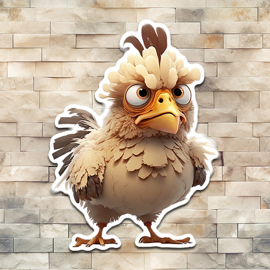 Angry Chicken Vinyl Sticker