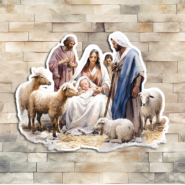 Nativity Set 02 Vinyl Decorative Stickers