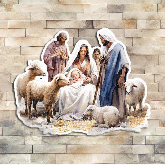 Nativity Set 02 Vinyl Decorative Stickers