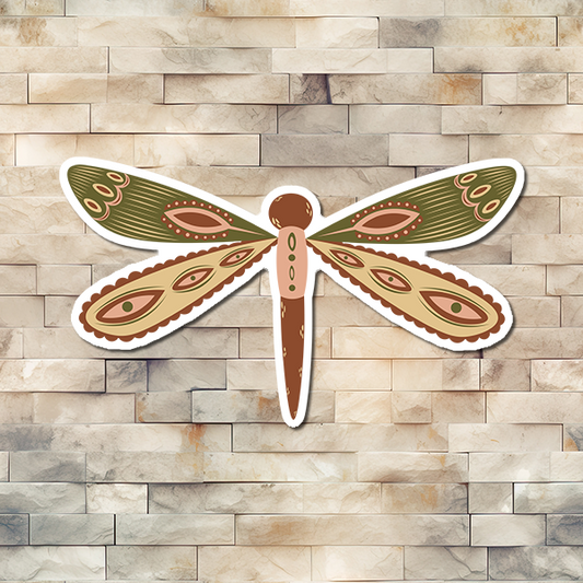 Boho Dragon Fly Vinyl Sticker