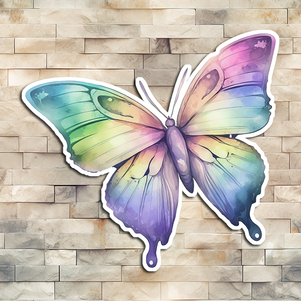 Pastel Butterfly Vinyl Sticker 03