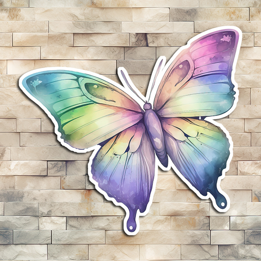 Pastel Butterfly Vinyl Sticker 03