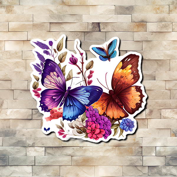 Pastel Butterfly Vinyl Sticker 05