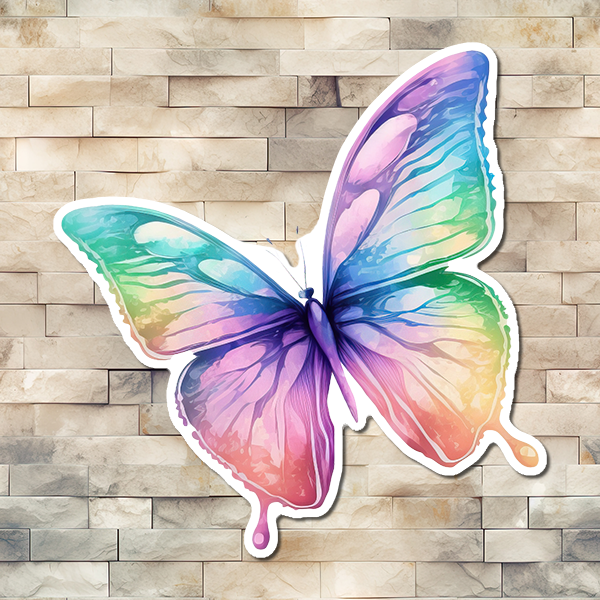 Pastel Butterfly Vinyl Sticker 01