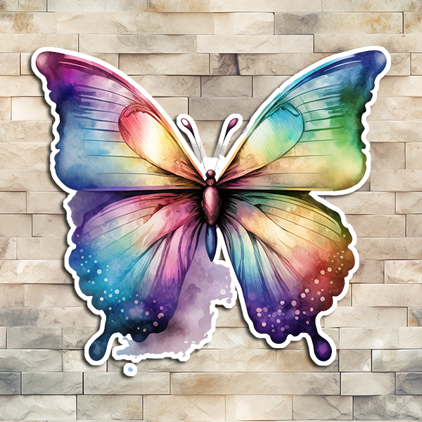 Pastel Butterfly Vinyl Sticker 02