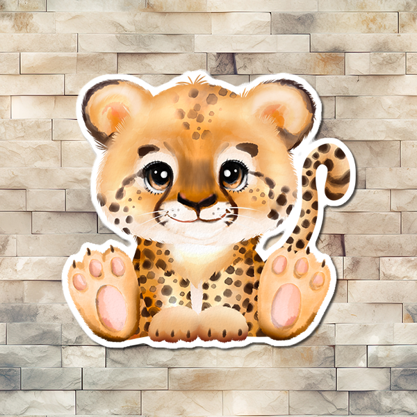 Baby Cheetah Vinyl Sticker