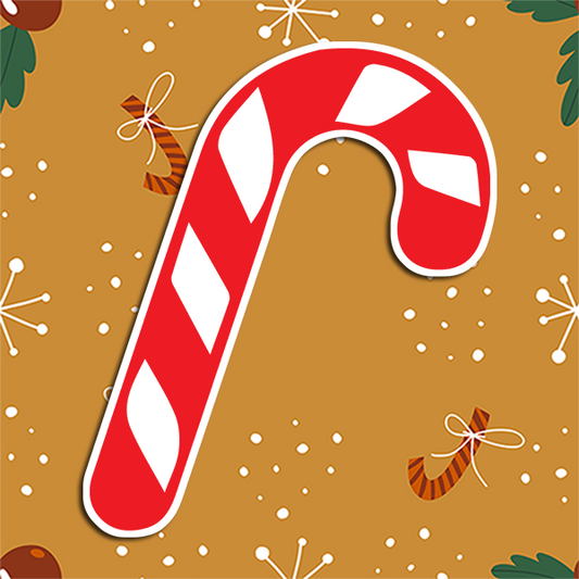 Christmas Candy Cane Vinyl Sticker