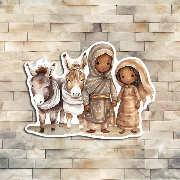 Nativity Set 01 Vinyl Decorative Stickers