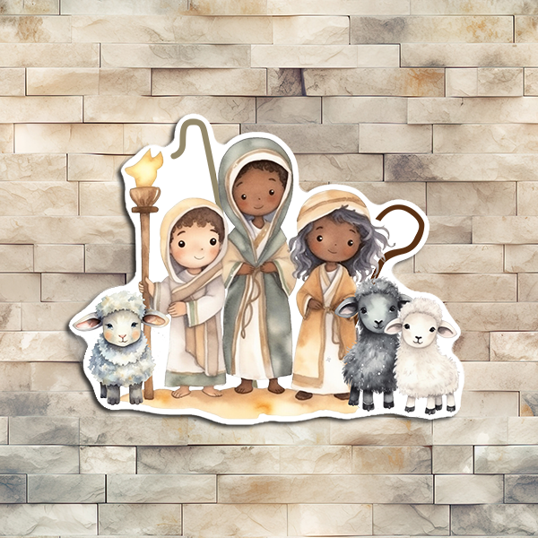 Nativity Set 01 Vinyl Decorative Stickers