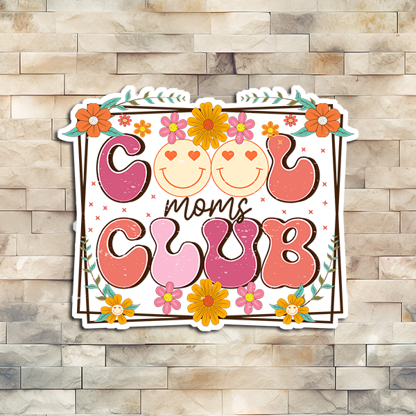 Cool Moms Club Vinyl Sticker