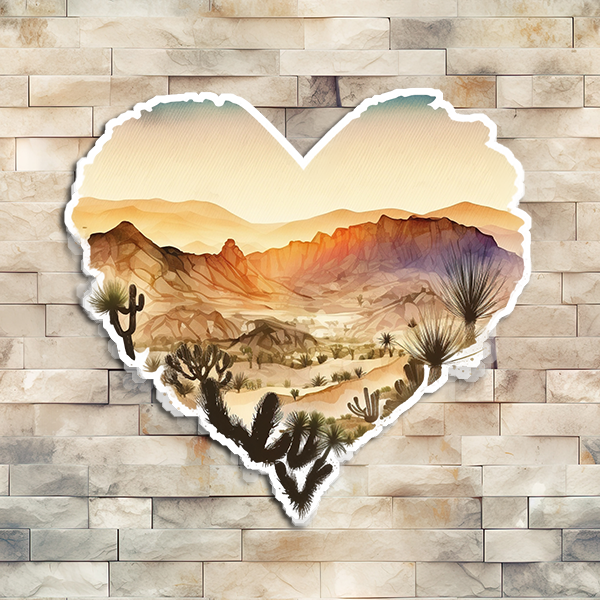 Desert Heart Scene Vinyl Sticker 01