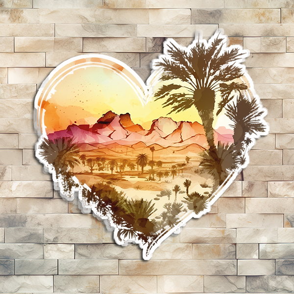 Desert Heart Scene Vinyl Sticker 02