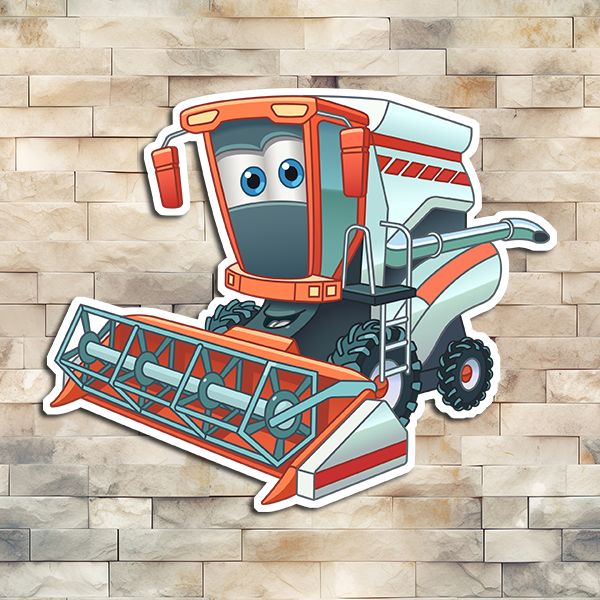 Combine Harvester Vinyl Sticker