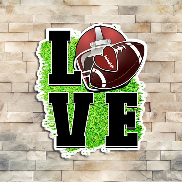 Love Football Vinyl Sticker