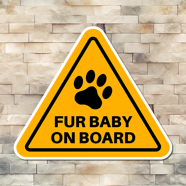 Furbaby on Board Sign Vinyl Decorative Sticker 03