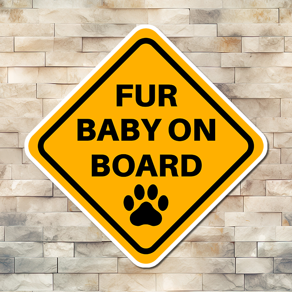 Furbaby on Board Vinyl Decorative Sticker 01