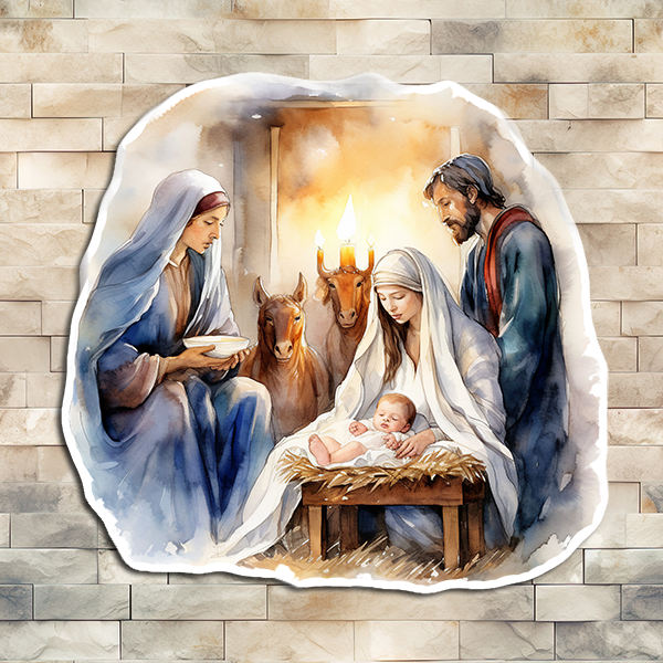 Nativity Set 02 Vinyl Decorative Stickers