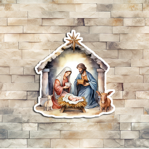 Nativity Set 02 Vinyl Decorative Stickers