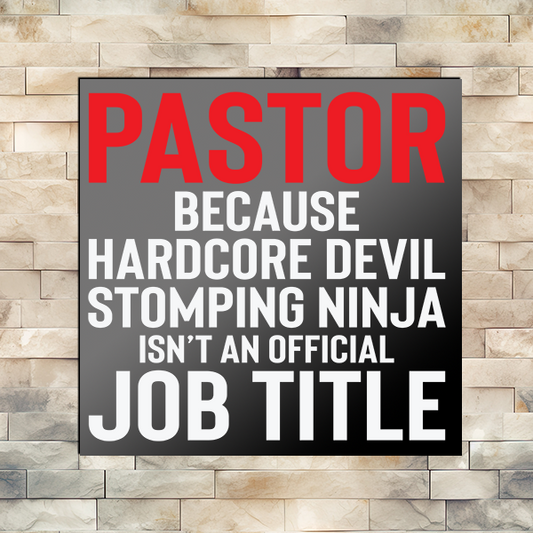 Pastor Hard Core Devil Stomping Vinyl Sticker