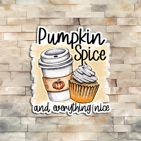 Pumpkin Spice and Everything Nice Vinyl Sticker