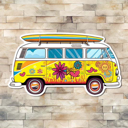 Hippy Van Vinyl Sticker