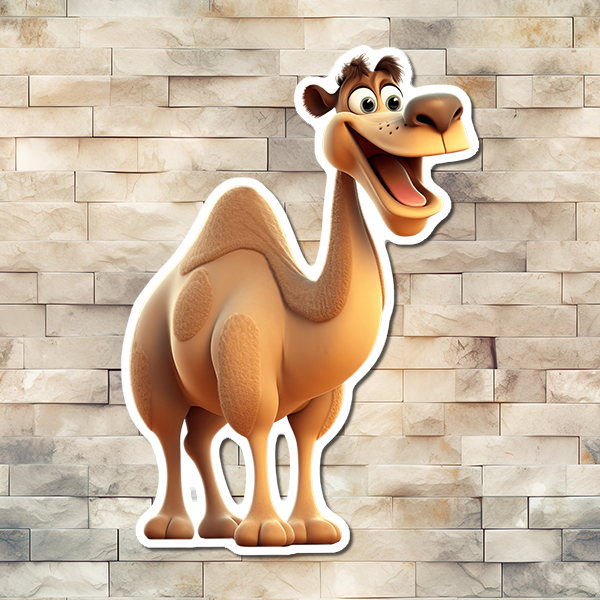 Smiling Camel Vinyl Sticker 01