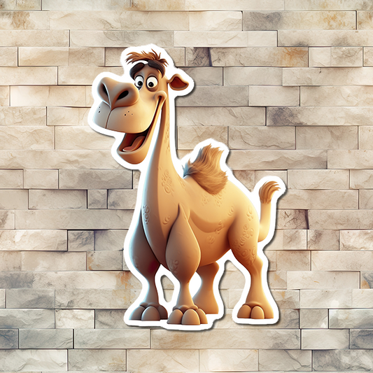 Smiling Camel Vinyl Sticker 02