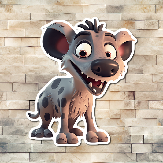 Smiling Hyena Vinyl Sticker 01