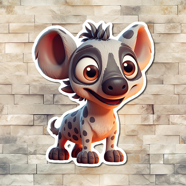 Smiling Hyena Vinyl Sticker 02