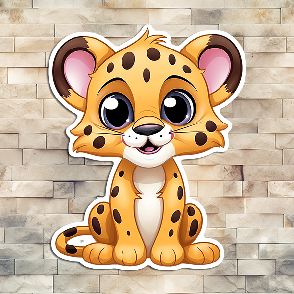 Baby Leopard Vinyl Sticker