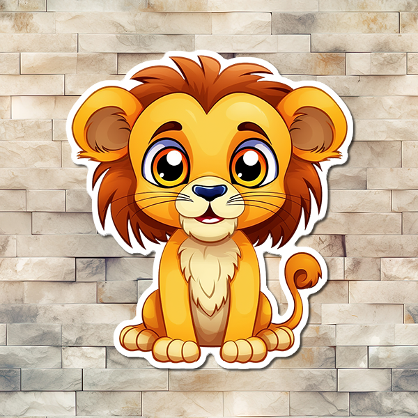 Lion Yeah Sticker Smiling Lion Vinyl Sticker – Waymaker Designs