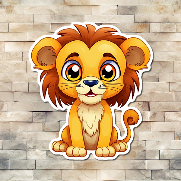 Smiling Lion Vinyl Sticker