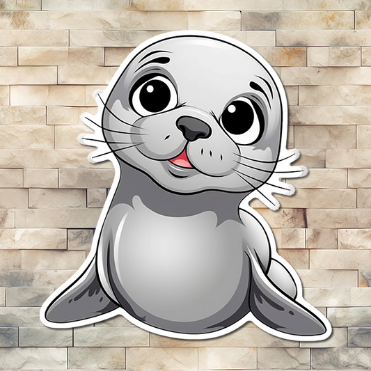 Smiling Seal Vinyl Sticker