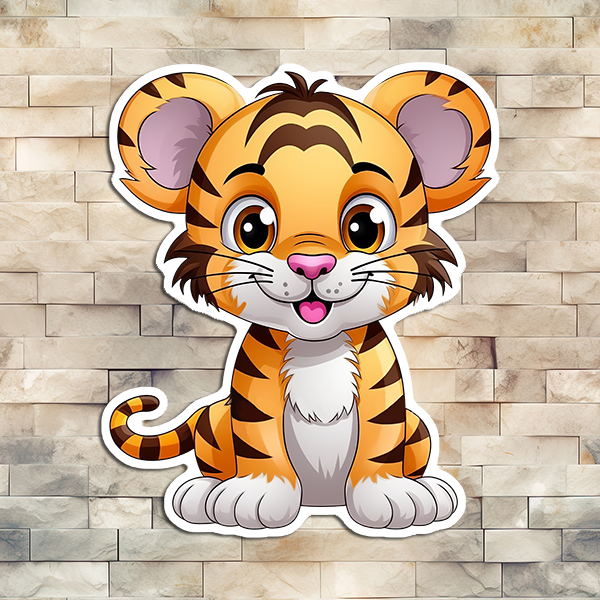 Baby Tiger Vinyl Sticker