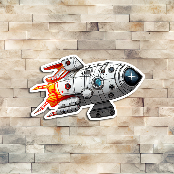 Rocket Operator Sticker Rocket Ship Vinyl Sticker 02 – Waymaker Designs