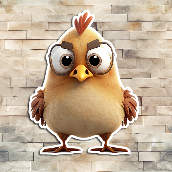 The Look Chicken Decorative Sticker