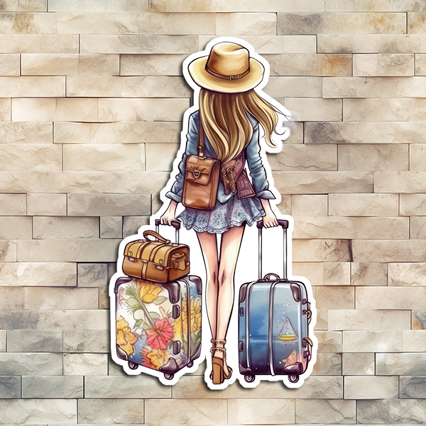 Travel Girl 02 Vinyl Decorative Sticker – Waymaker Designs