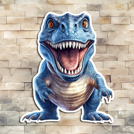 Blue T-Rex Vinyl Sticker